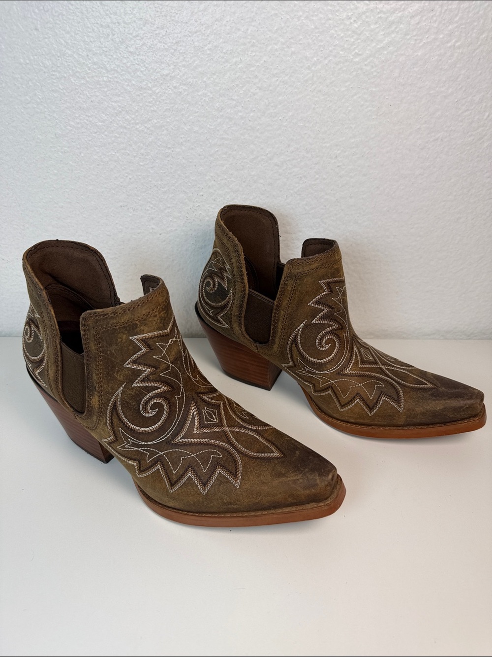 Durango Crush Coffee Brown Western Ankle Booties DRD0399